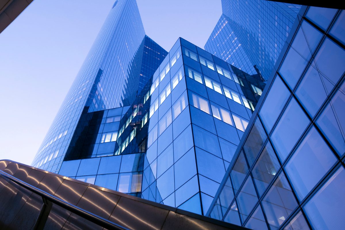 modern business district