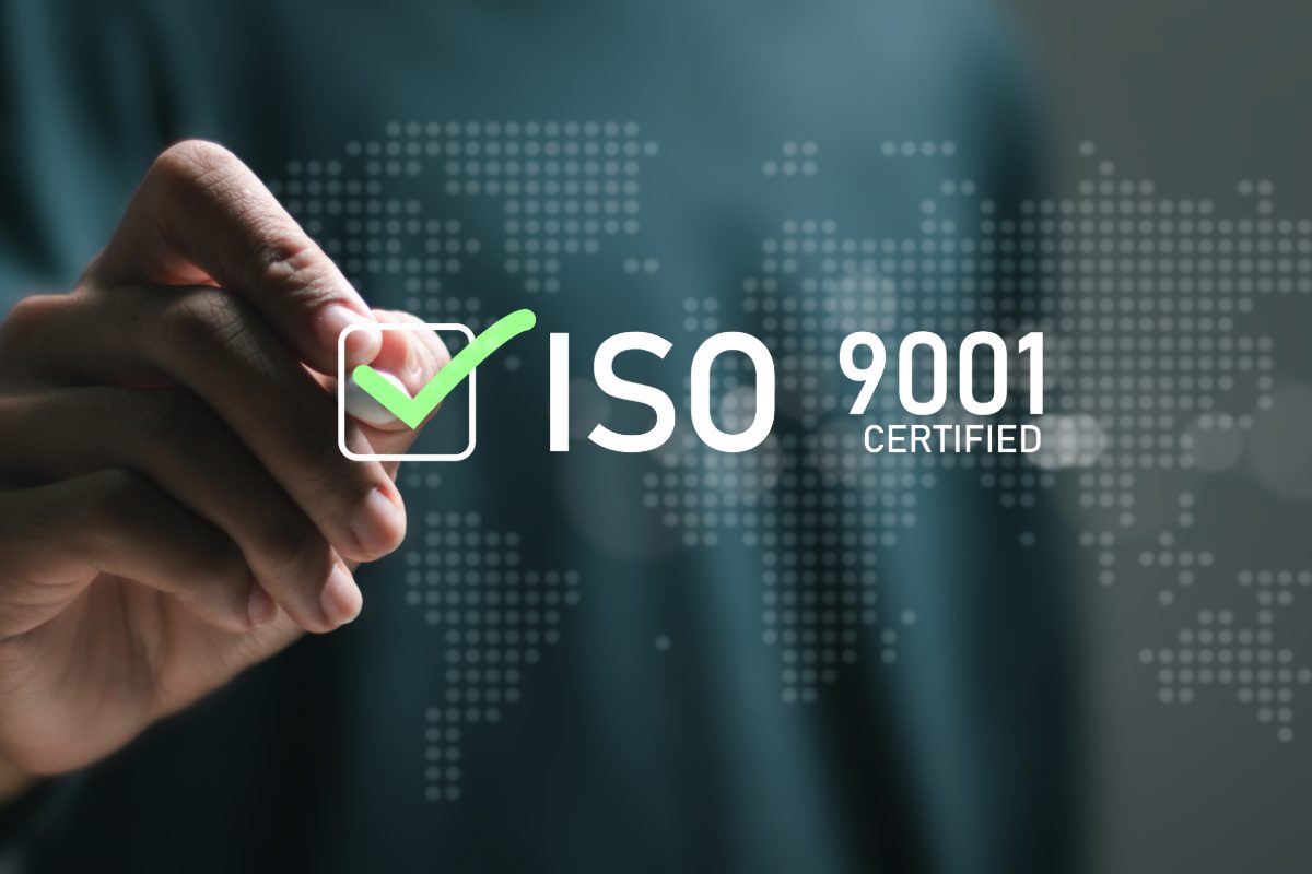 ISO 9001 Standard certification standardisation quality control concept, businessman choose ISO 9001 icons for certified and quality management of organizations.